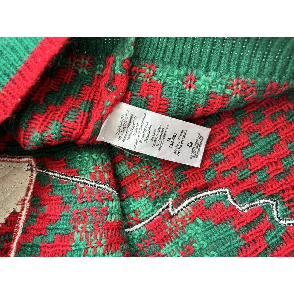 Soft Faux Fur Llama Sunglasses Ugly Christmas Sweater Holiday Red Green Unisex M - Picture 5 of 10